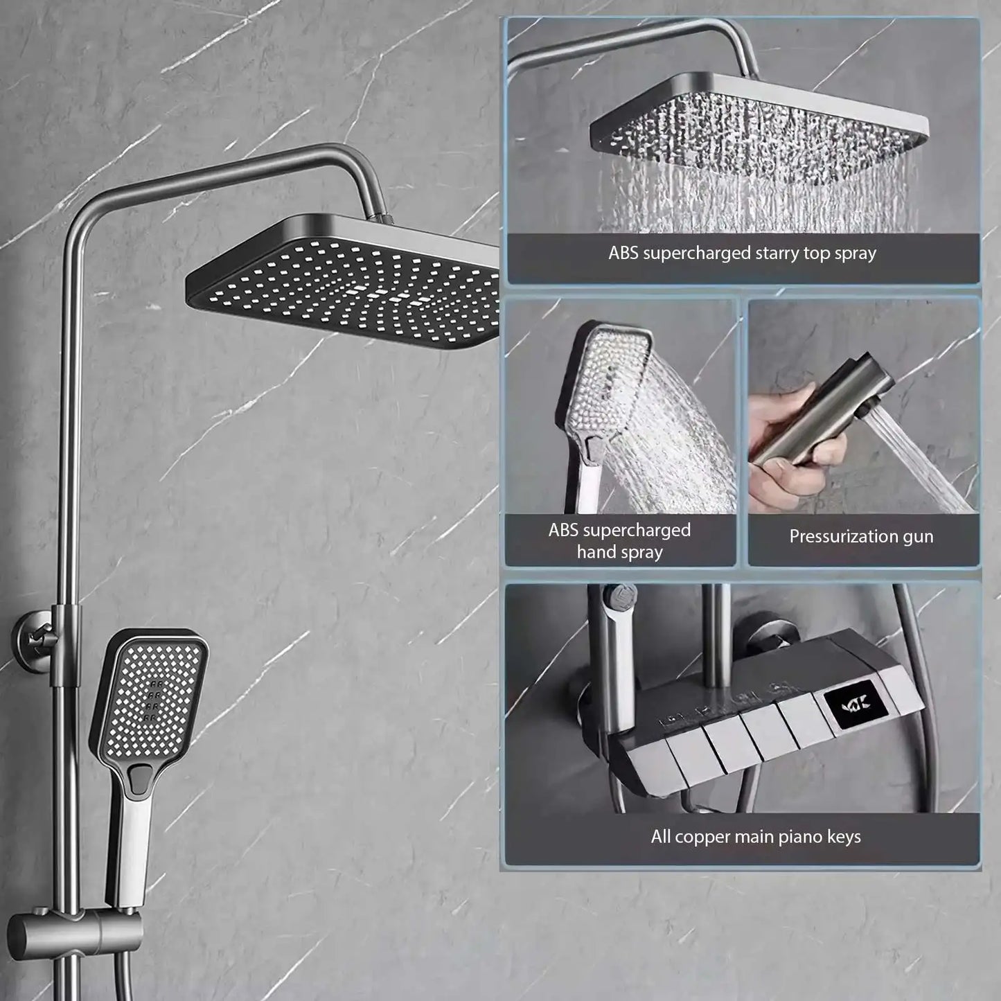 Faucet Digital de Ducha Lluvia TM