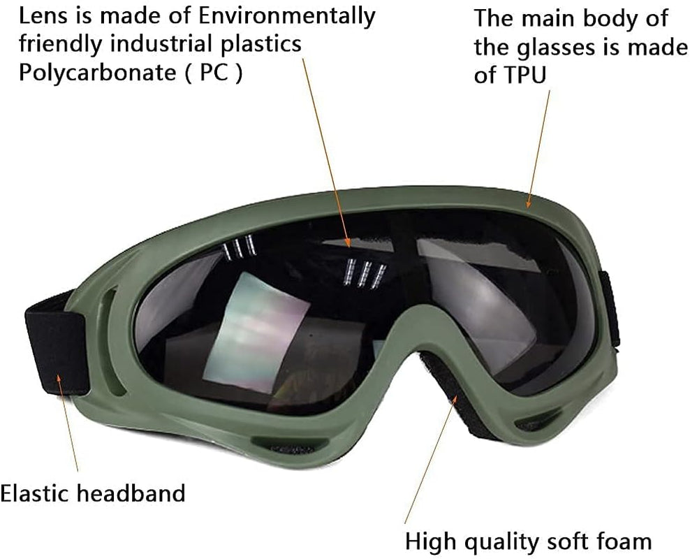 Airsoft Protective Gear Set, Half Face Mesh Mask with Ear Protection and Tactical Goggles for Adult Men Women BBS Paintball Shooting CS Survival Games Cosplay