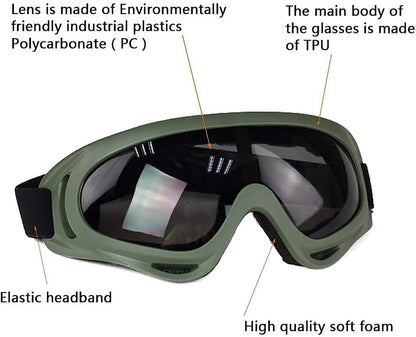 Airsoft Protective Gear Set, Half Face Mesh Mask with Ear Protection and Tactical Goggles for Adult Men Women BBS Paintball Shooting CS Survival Games Cosplay